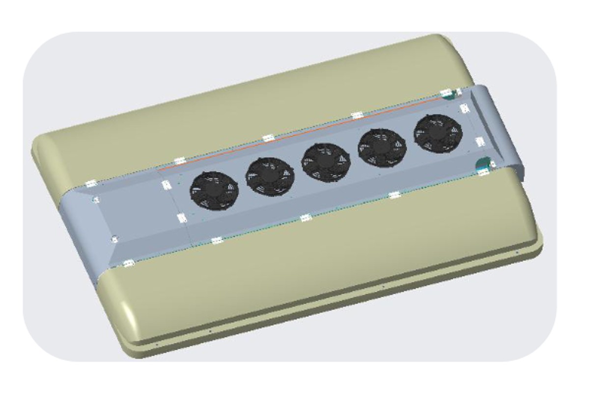 Rooftop bus air conditioning unit