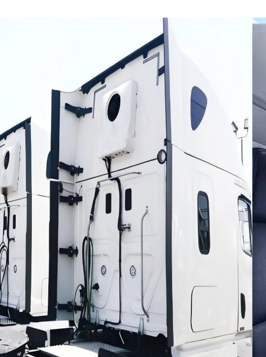 Snowfairy parking air conditioner outdoor unit mounted on vehicle rear
